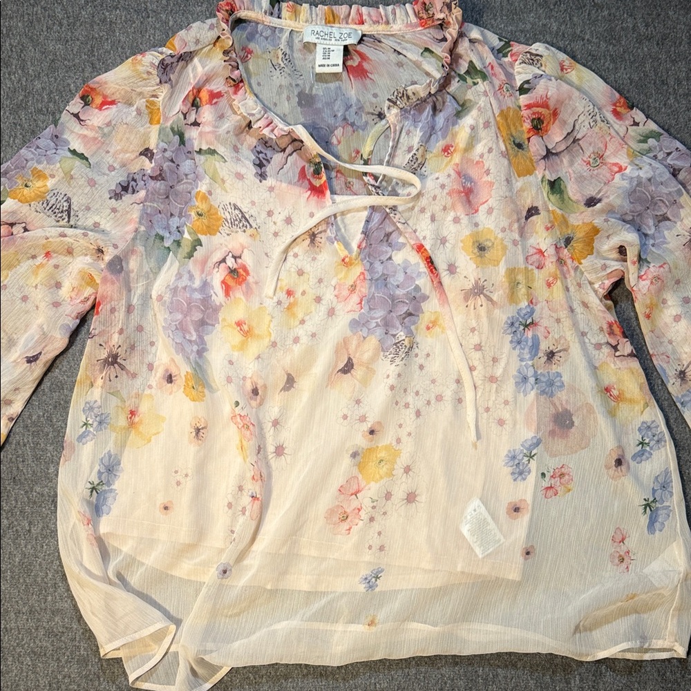 Rachel Zoe Pastel Floral Blouse - Picture 5 of 5